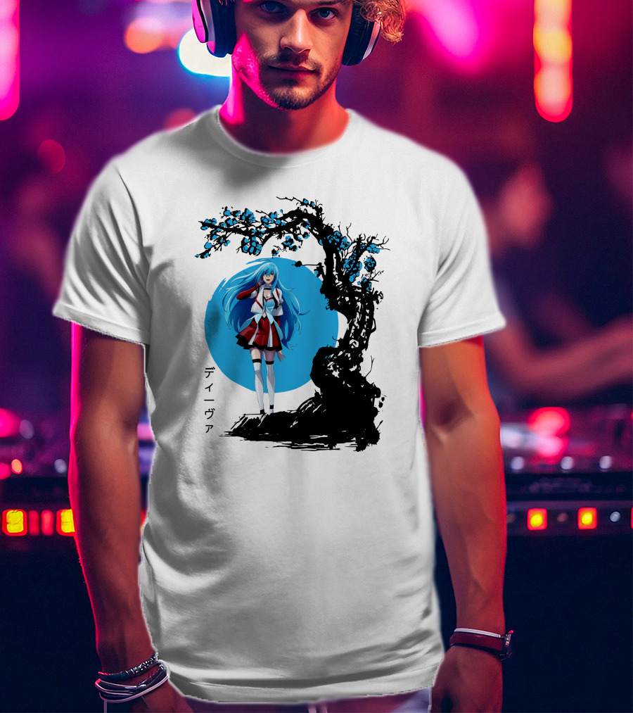 Vivy Fluorite Eye’s Song Blue Moon Anime Diva Character Sakura Tree T-Shirt