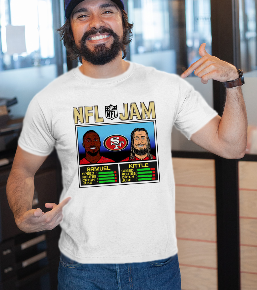 NFL Jam Deebo Samuel George Kittle San Francisco 49ers Speed Routes Catch Juke T-Shirt