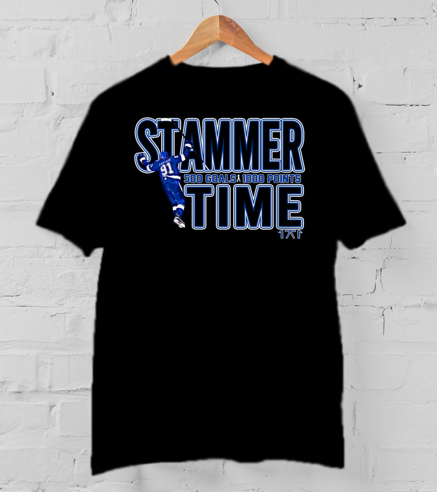 Stammer Time 500 Goals 1000 Points 91 Captain T-Shirt