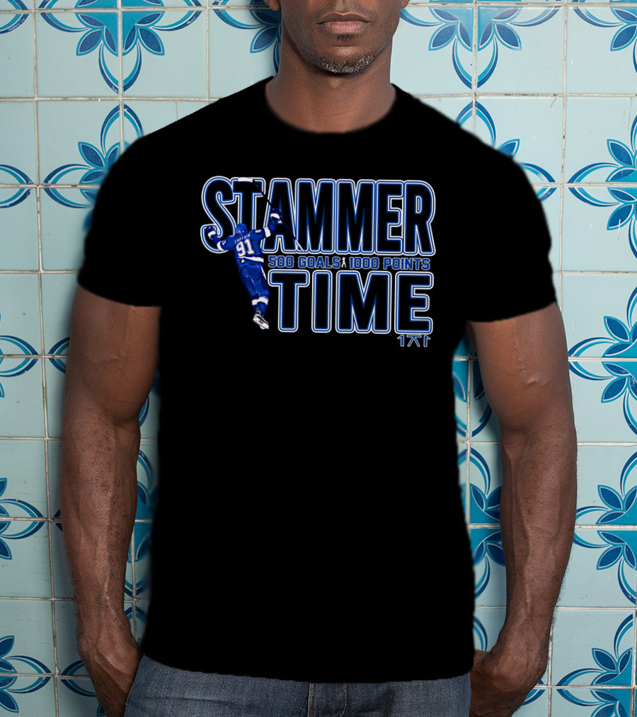 Stammer Time 500 Goals 1000 Points 91 Captain T-Shirt