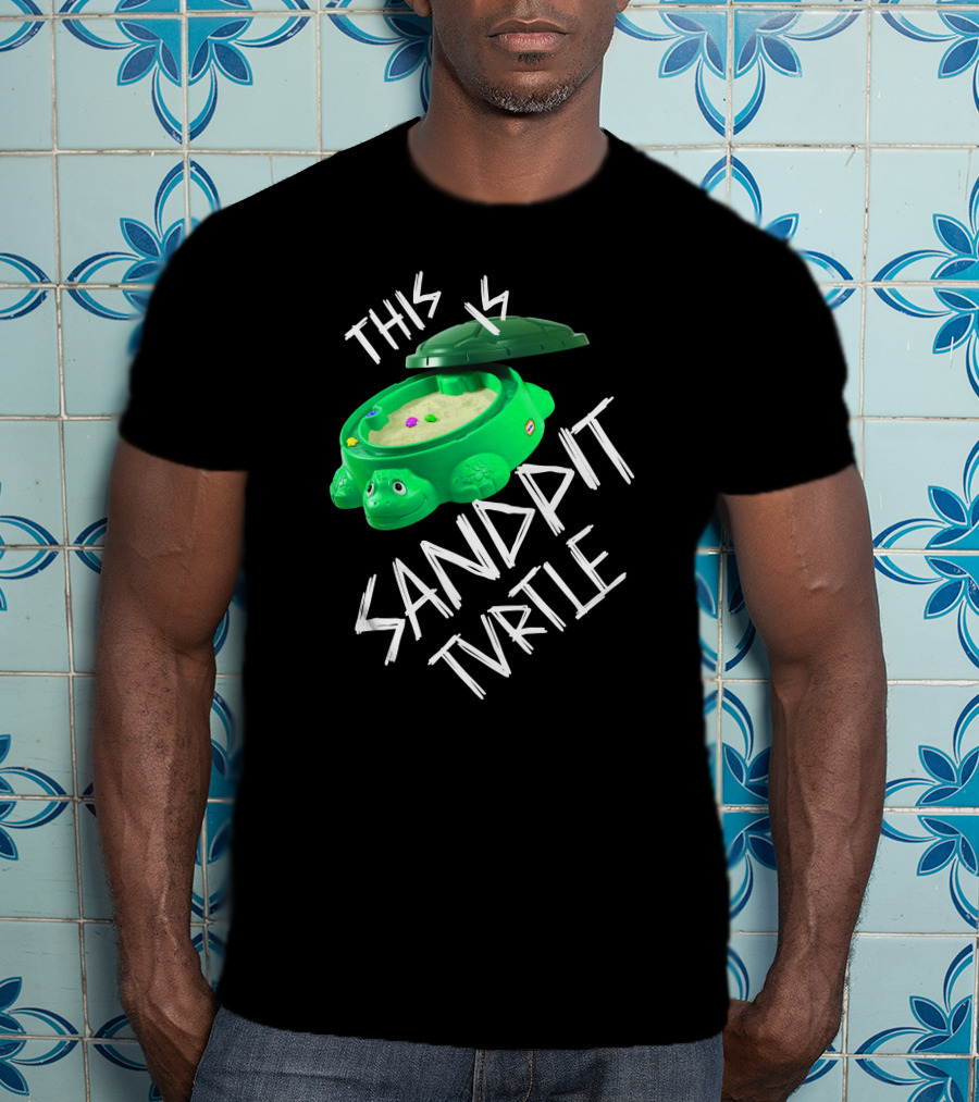 This Is Sandpit Turtle BMTH Meme White On Black Classic Merch T-Shirt