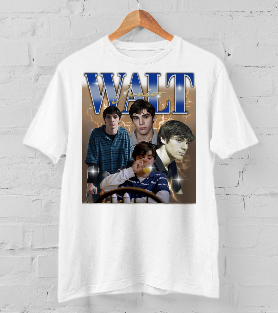 Breaking Bad Vintage 90s Drama Tv Series Walt Junior Photographic Merch Lightning Background T-Shirt