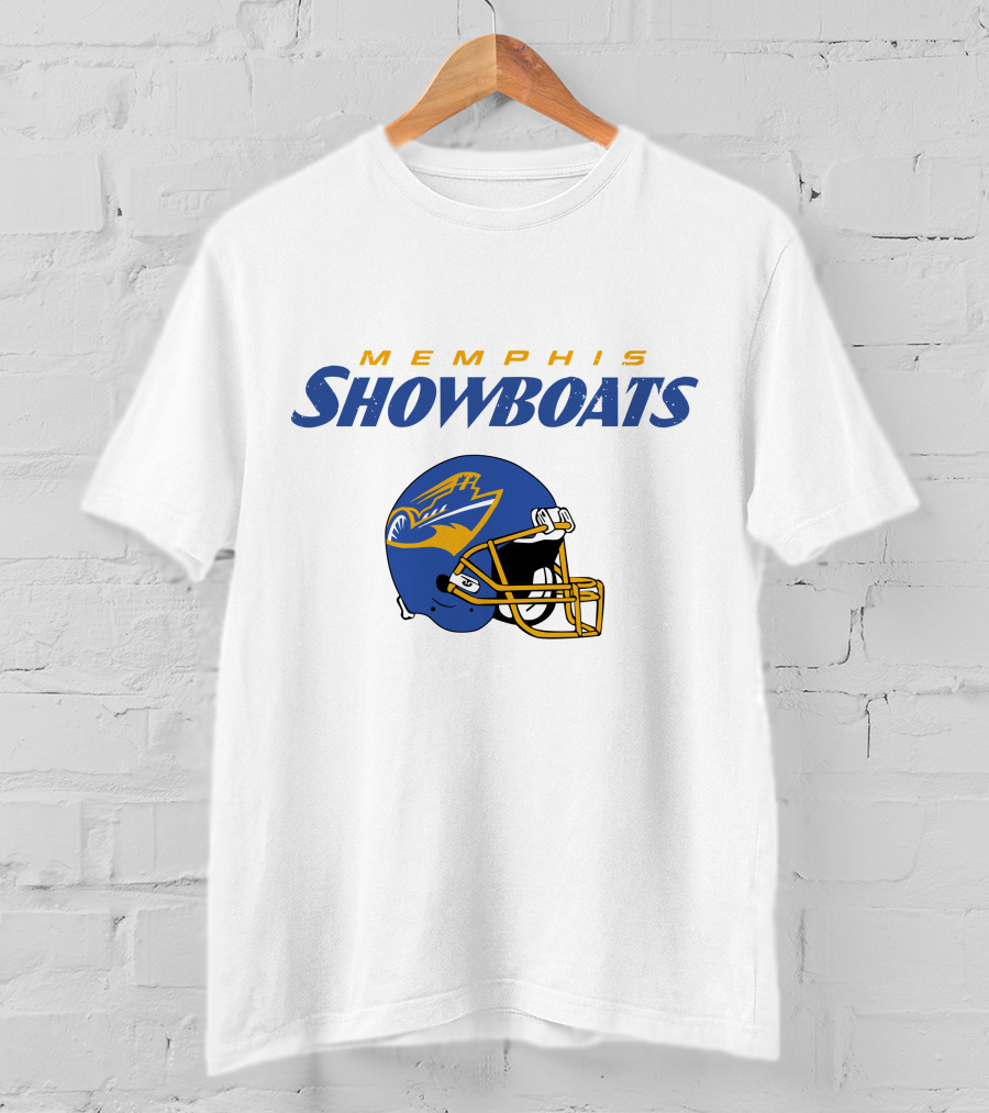 Memphis Showboats Vintage Helmet T-Shirt