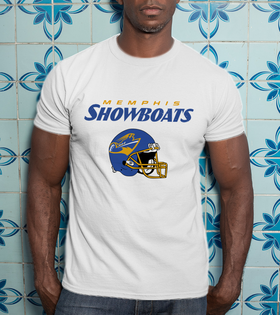Memphis Showboats Vintage Helmet T-Shirt