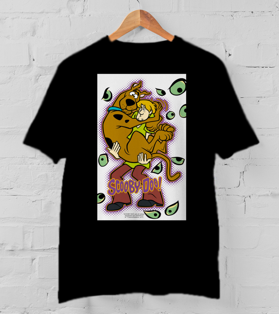 Scooby-Doo Shaggy Hug Surrounded By Eyes T-Shirt
