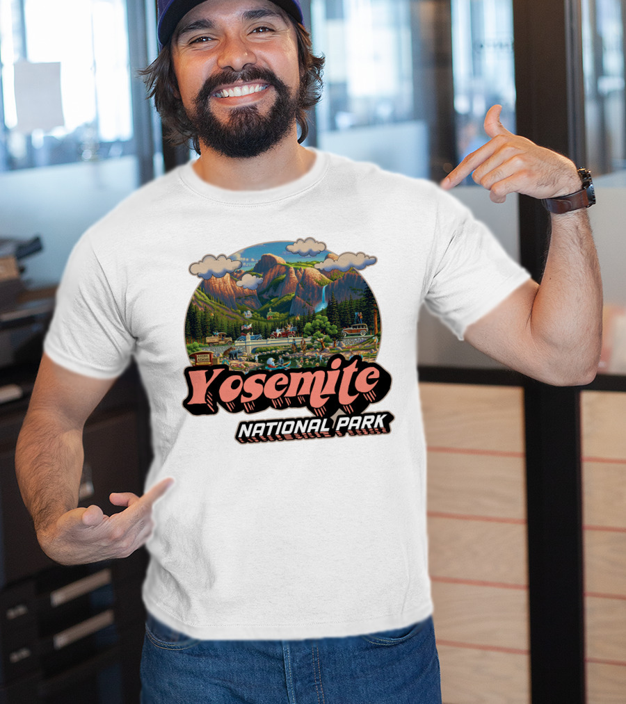 Yosemite National Park Vintage Scenic Mountains And Landscape T-Shirt