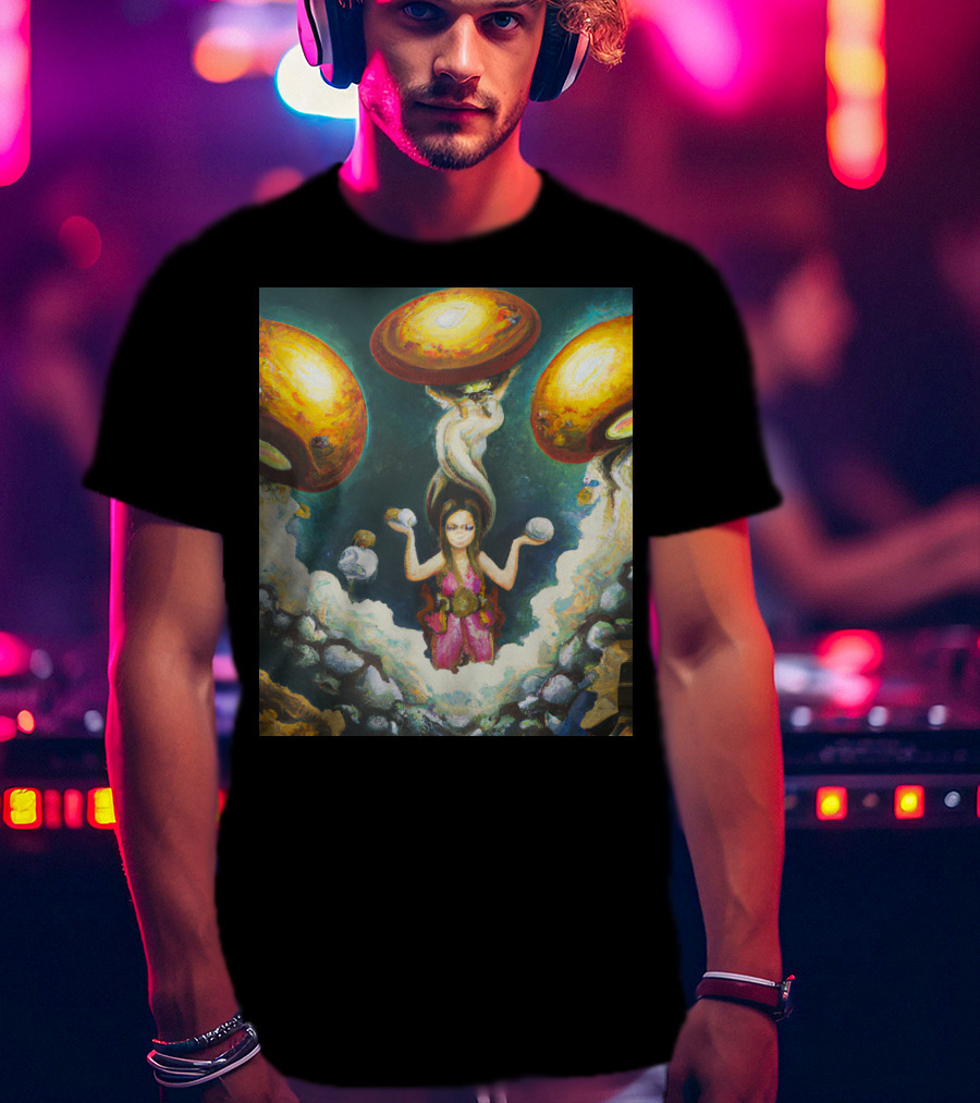 Style Bumble Sea Mushroom Goddess Surreal T-Shirt