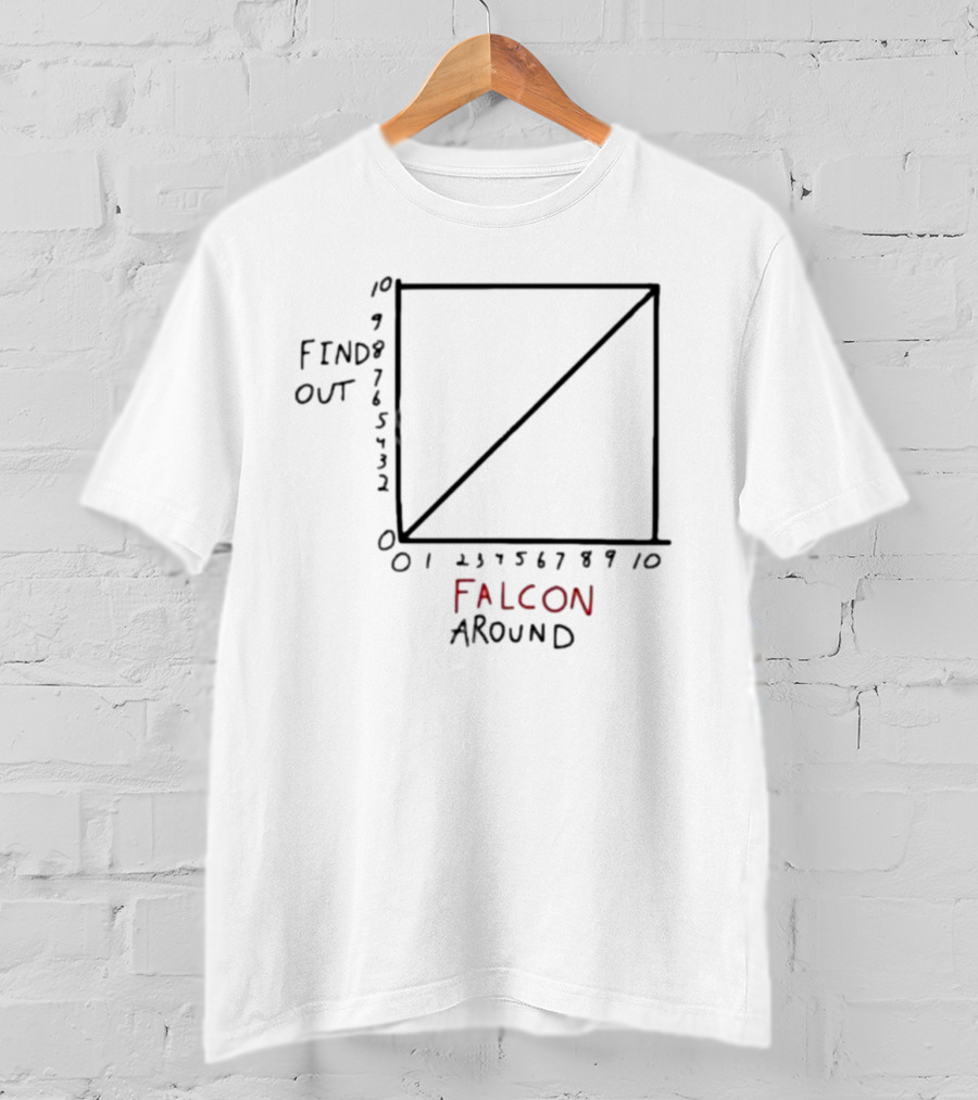 Atlanta Falcons Falcon Around Find Out Graph Chart T-Shirt