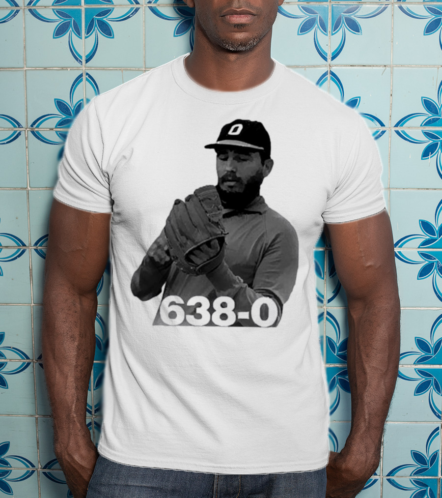 Castro 638-0 Baseball Pitcher Image With Cap Displaying 'O' T-Shirt