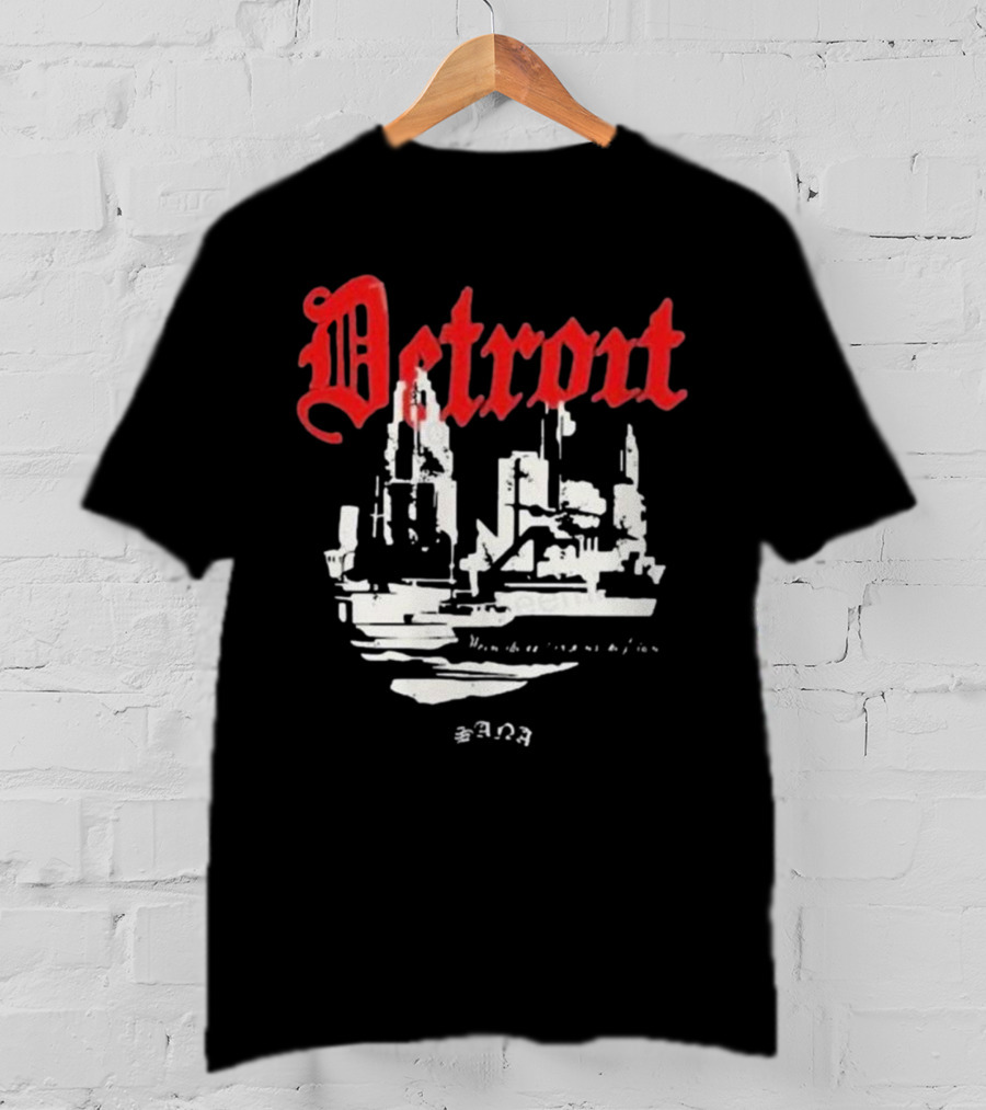 Detrout Cityscape Distressed 3D T-Shirt