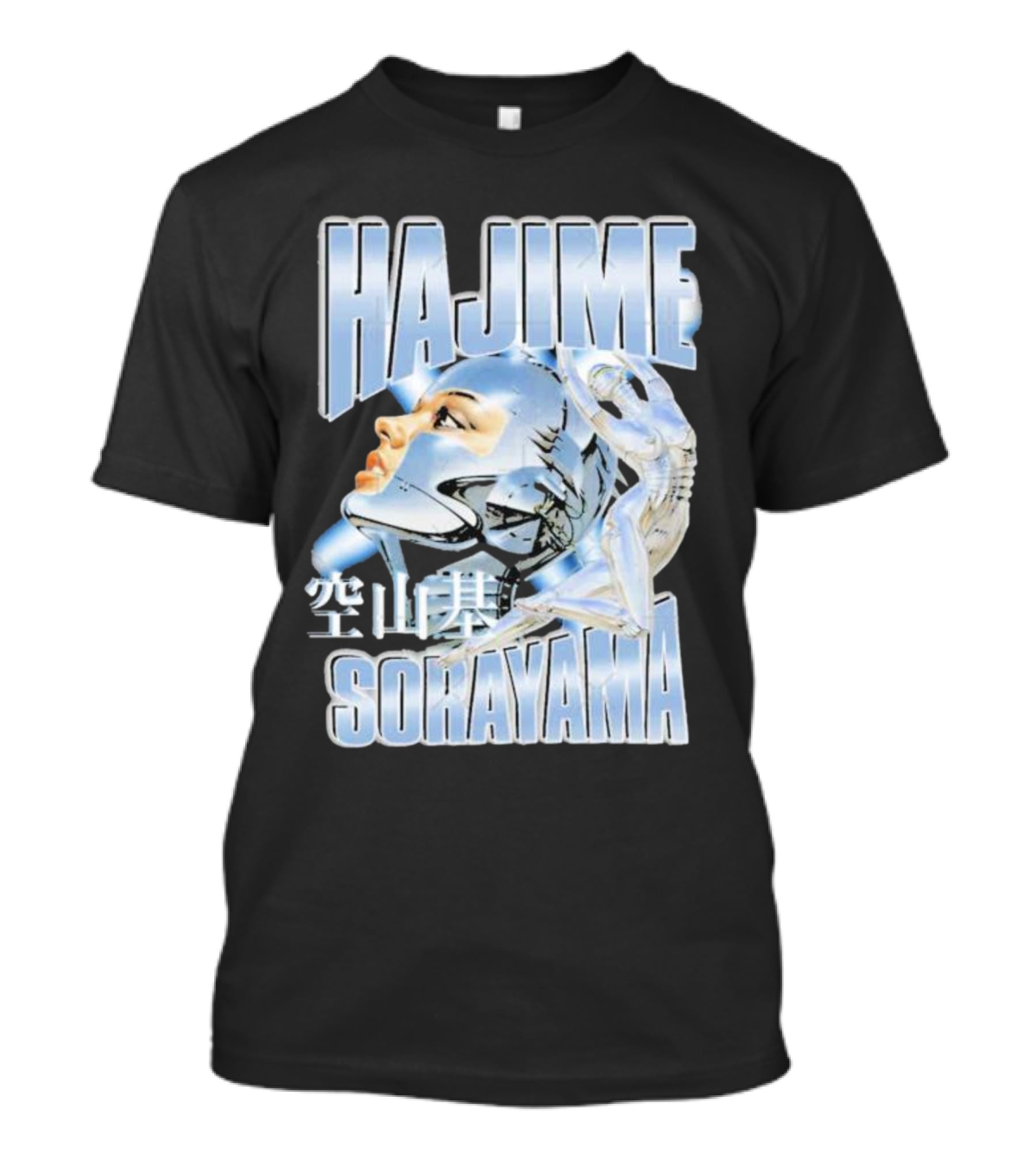 HAJIME SORAYAMA Robot Head Chrome Aesthetic T-Shirt