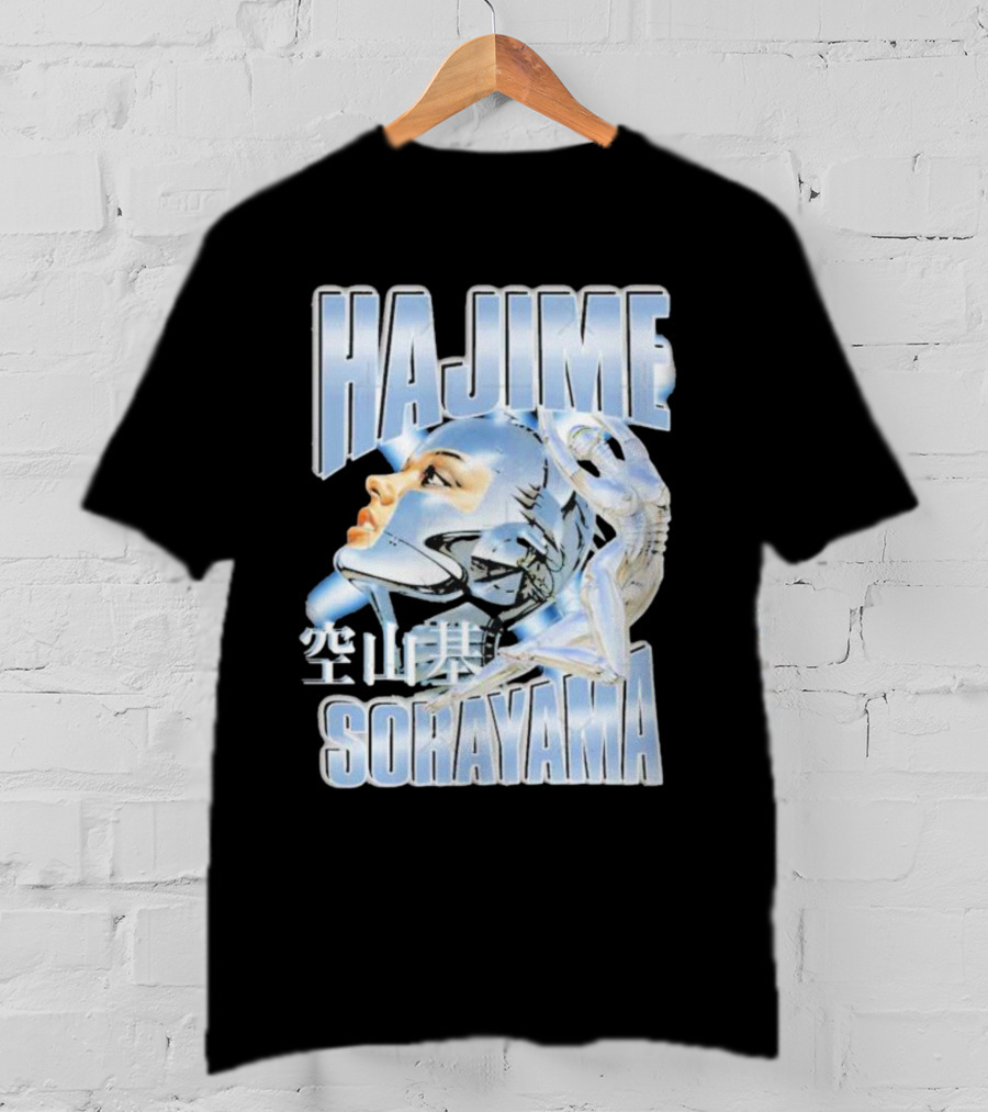 HAJIME SORAYAMA Robot Head Chrome Aesthetic T-Shirt