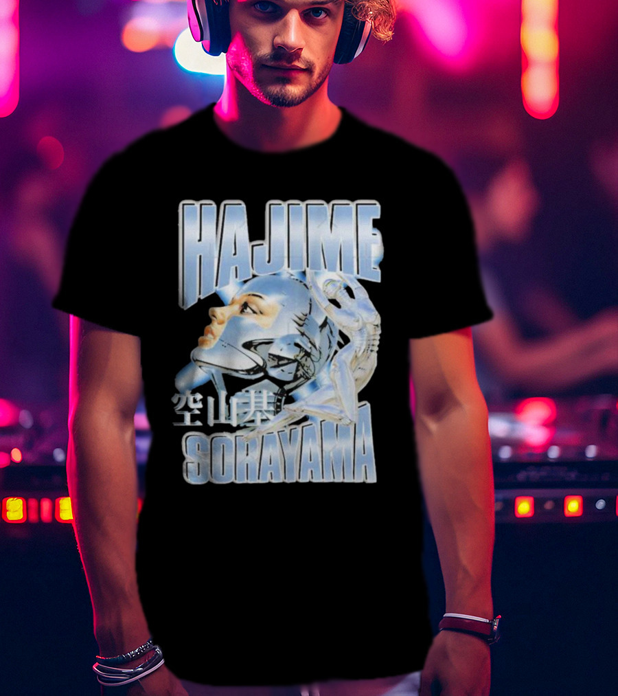 HAJIME SORAYAMA Robot Head Chrome Aesthetic T-Shirt