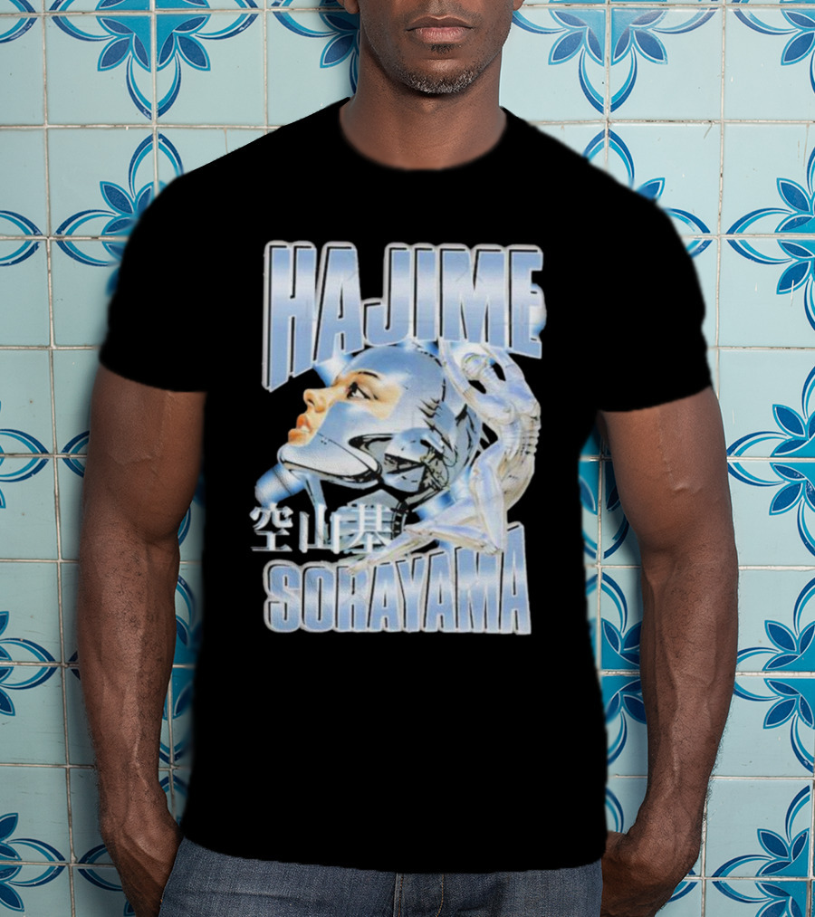 HAJIME SORAYAMA Robot Head Chrome Aesthetic T-Shirt