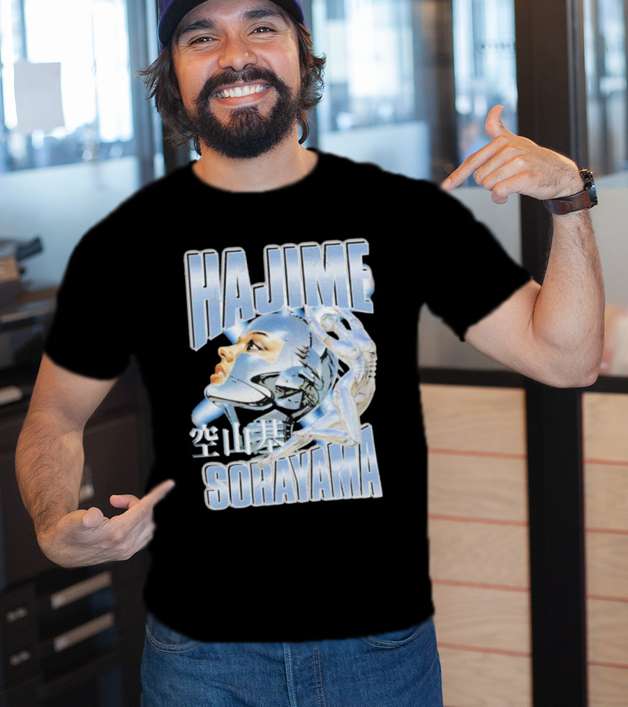 HAJIME SORAYAMA Robot Head Chrome Aesthetic T-Shirt