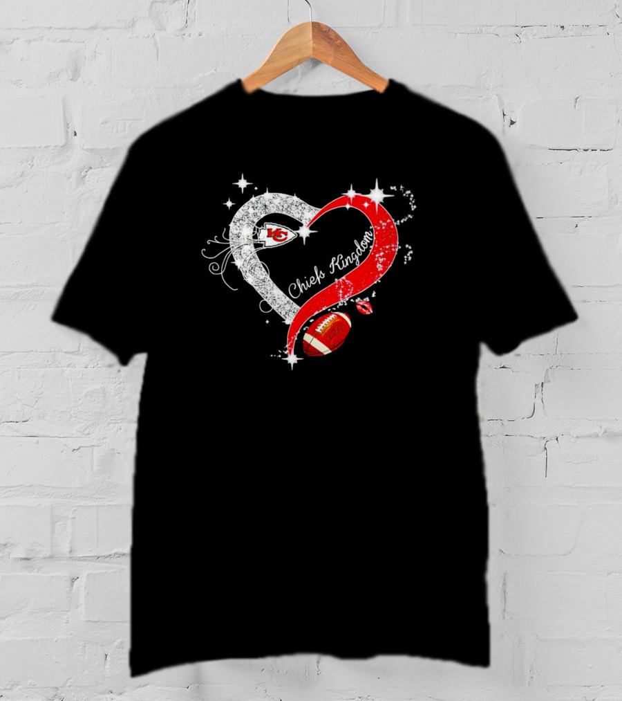 Heart Chiefs Kingdom Football Love T-Shirt