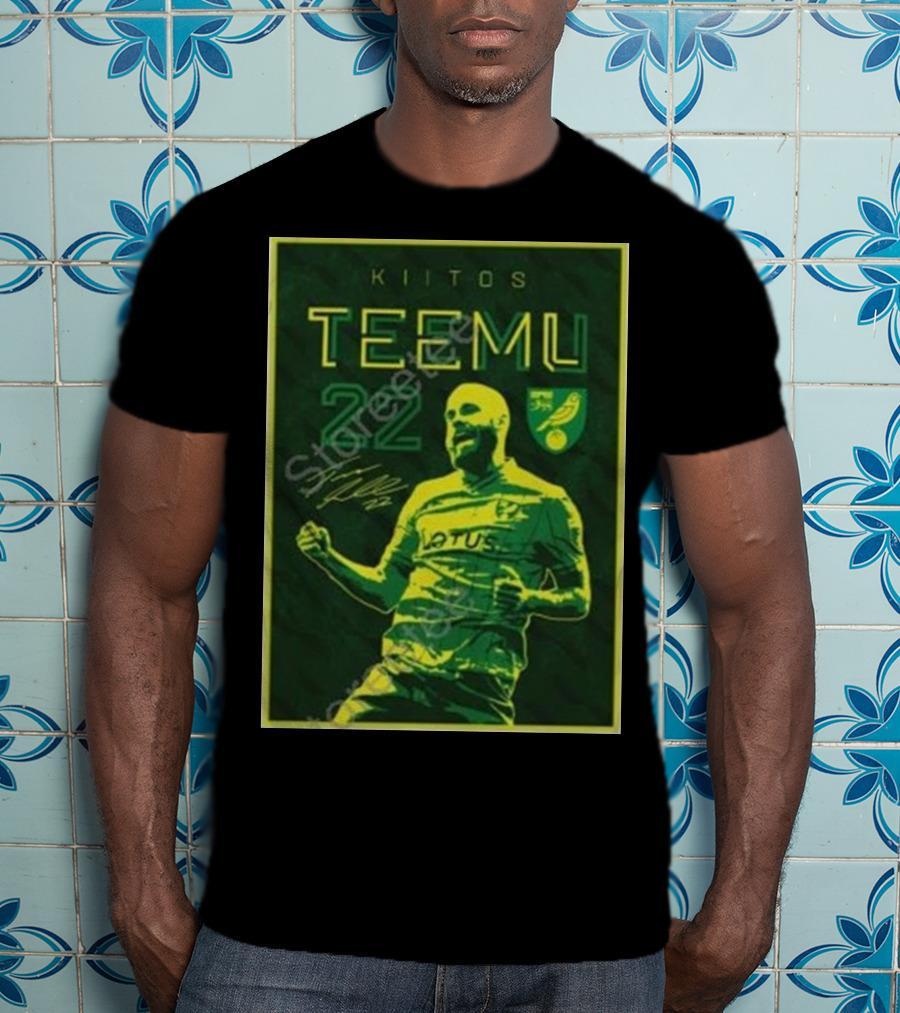 Kiitos Teemu 22 Norwich City Football Green Yellow T-Shirt