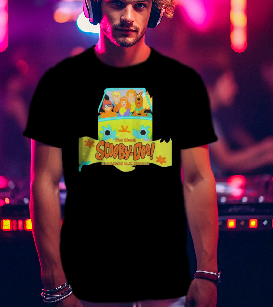 The Most Scooby Doo Obsessed U S States With Mystery Machine And Characters T-Shirt