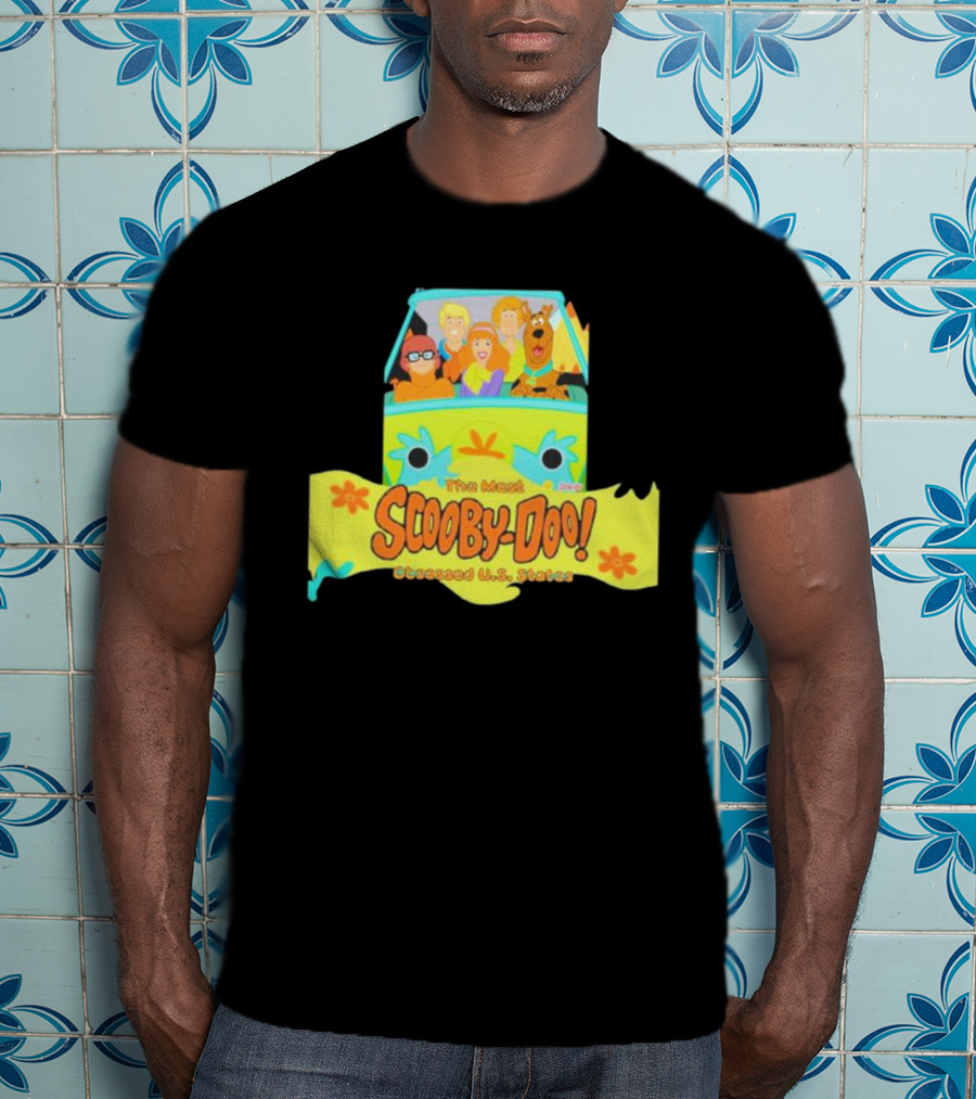 The Most Scooby Doo Obsessed U S States With Mystery Machine And Characters T-Shirt