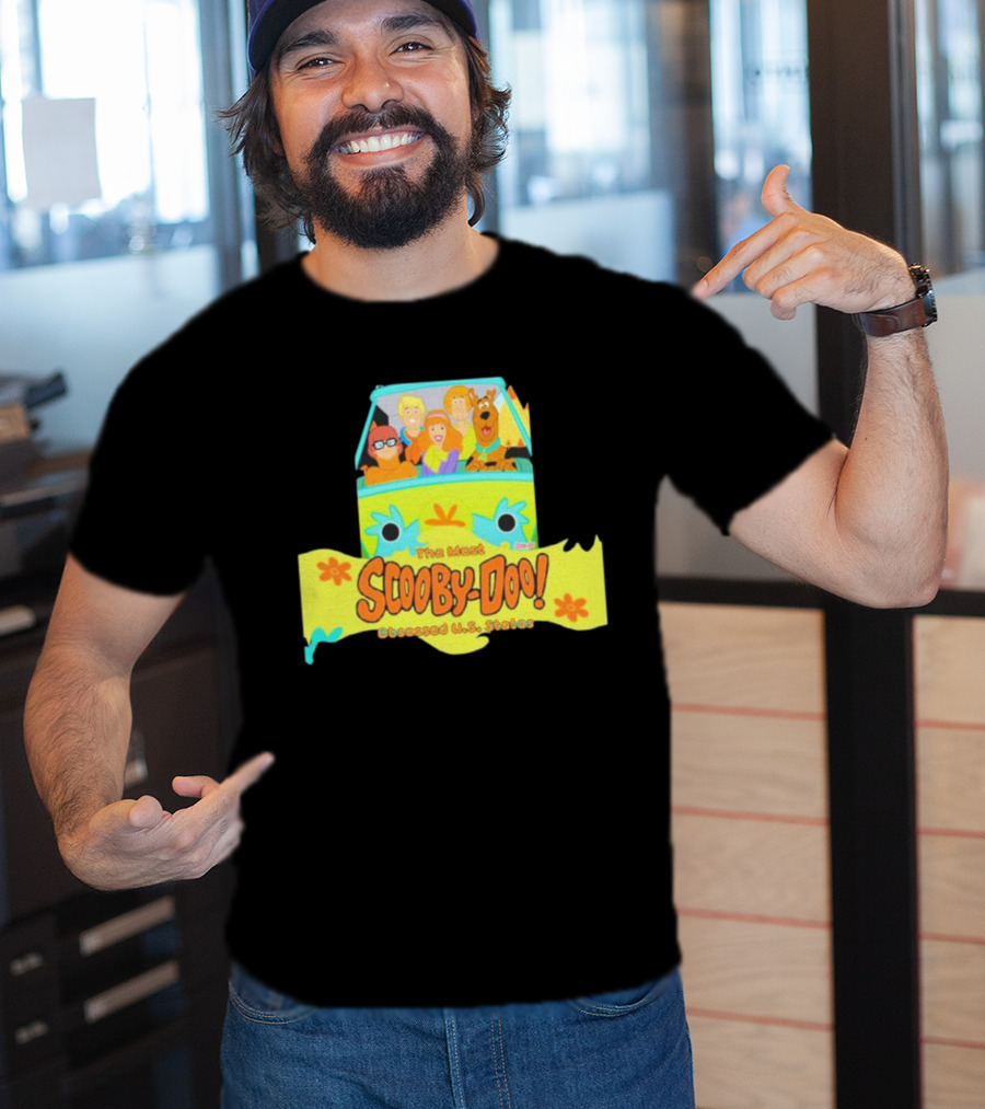 The Most Scooby Doo Obsessed U S States With Mystery Machine And Characters T-Shirt