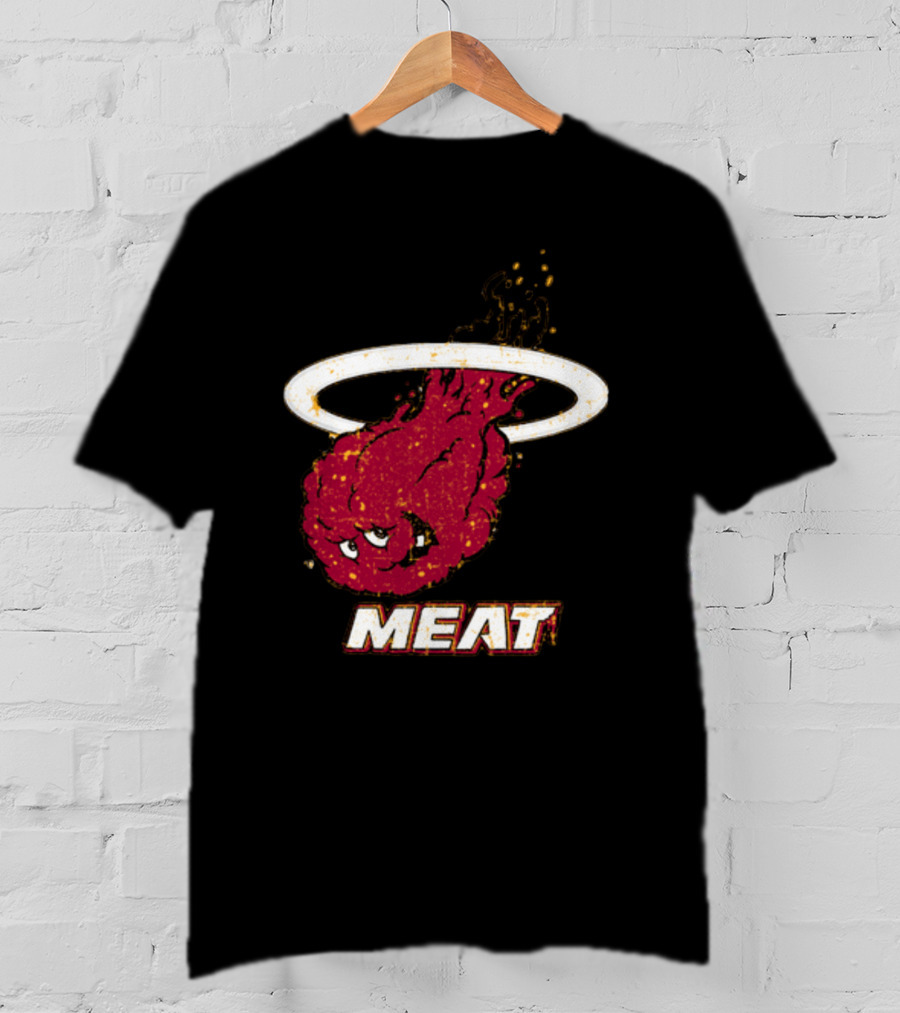 Miami Meat Hunger Force Flaming Meatball Halo T-Shirt