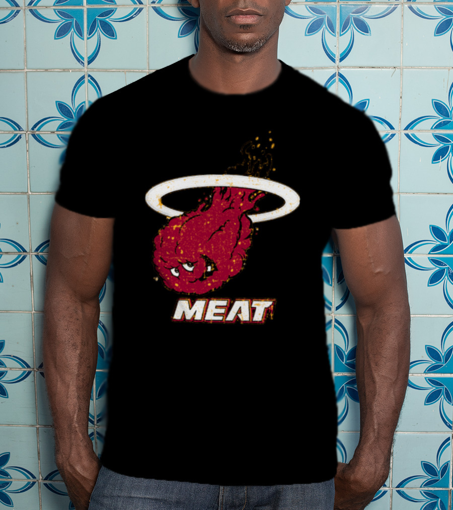 Miami Meat Hunger Force Flaming Meatball Halo T-Shirt