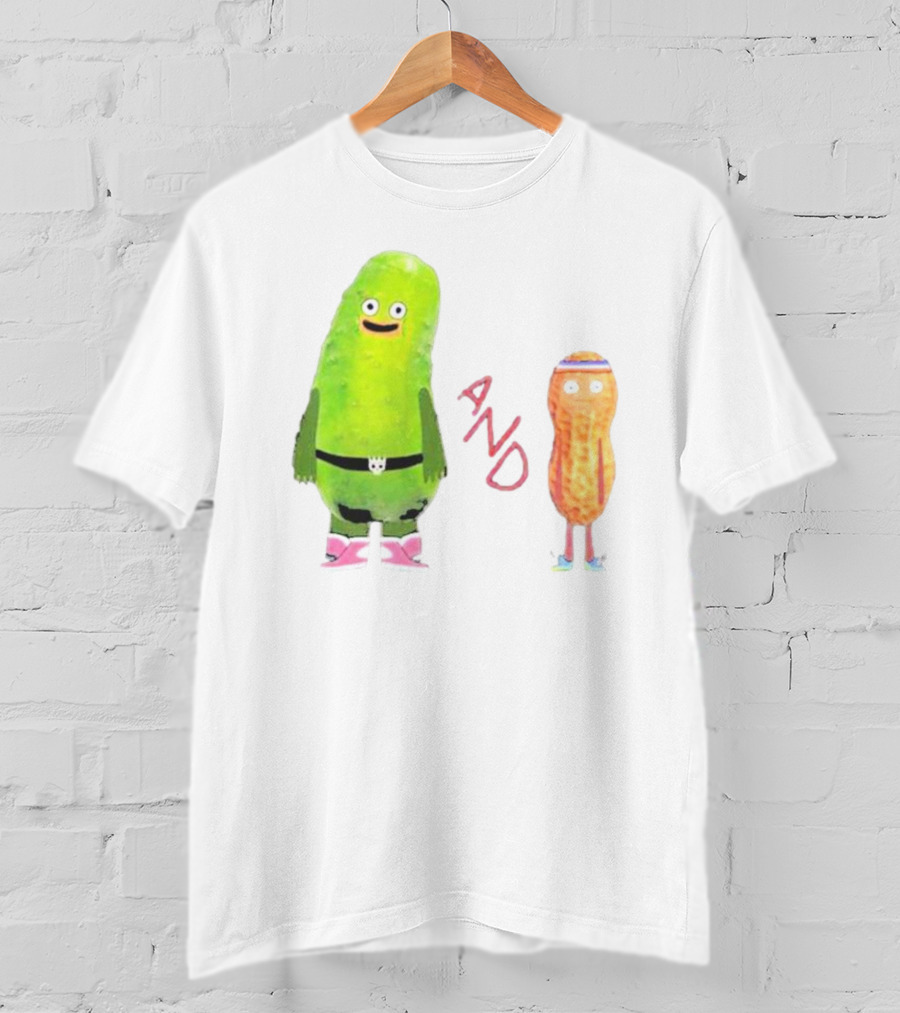 Pickle And Peanut Cucumber Cartoon Characters T-Shirt