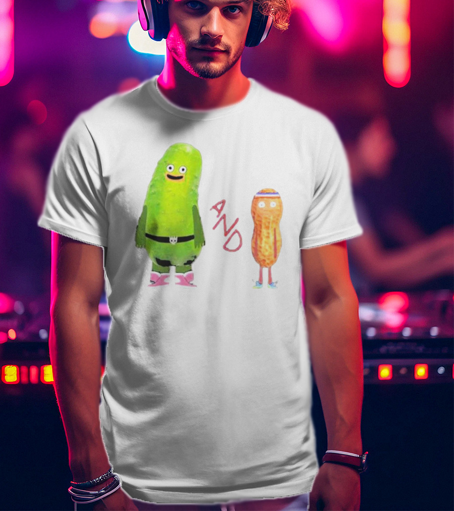 Pickle And Peanut Cucumber Cartoon Characters T-Shirt