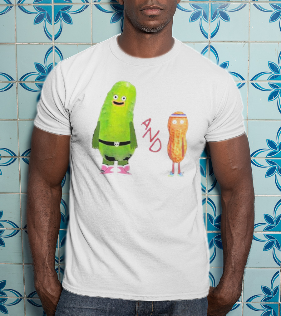 Pickle And Peanut Cucumber Cartoon Characters T-Shirt