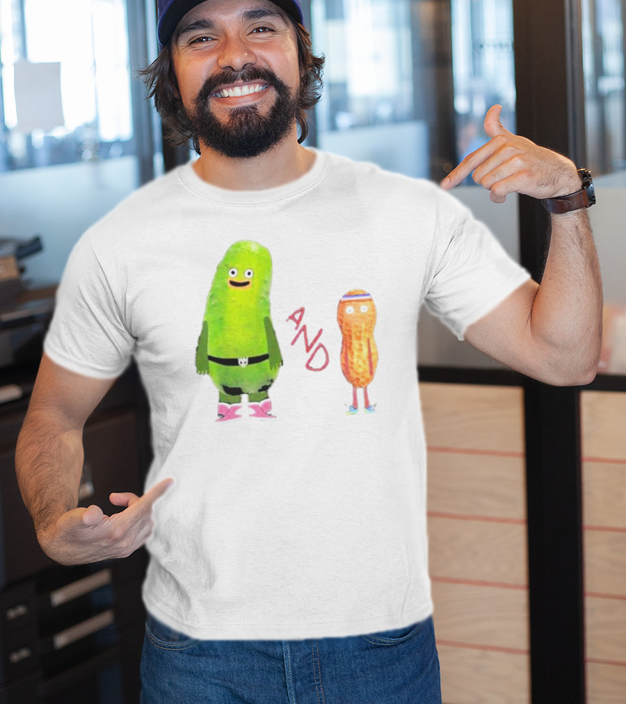 Pickle And Peanut Cucumber Cartoon Characters T-Shirt