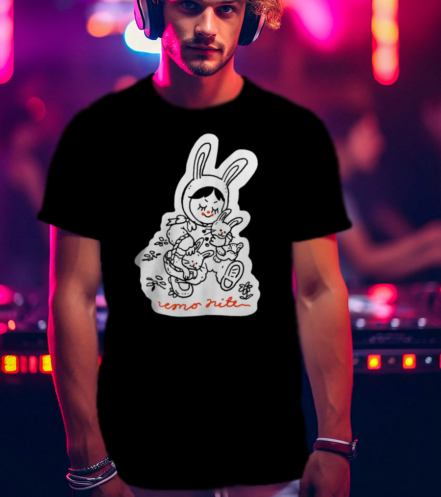 Emo Nite Bunny Sticker Woods Creature Trio T-Shirt