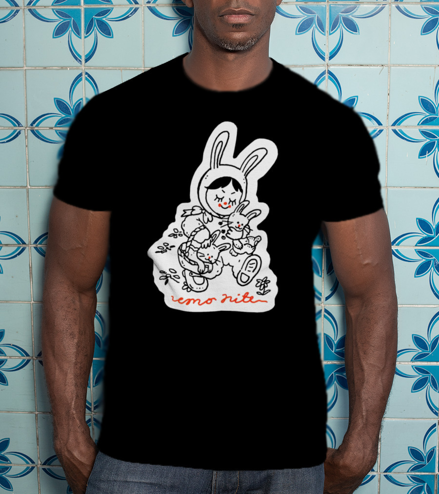 Emo Nite Bunny Sticker Woods Creature Trio T-Shirt