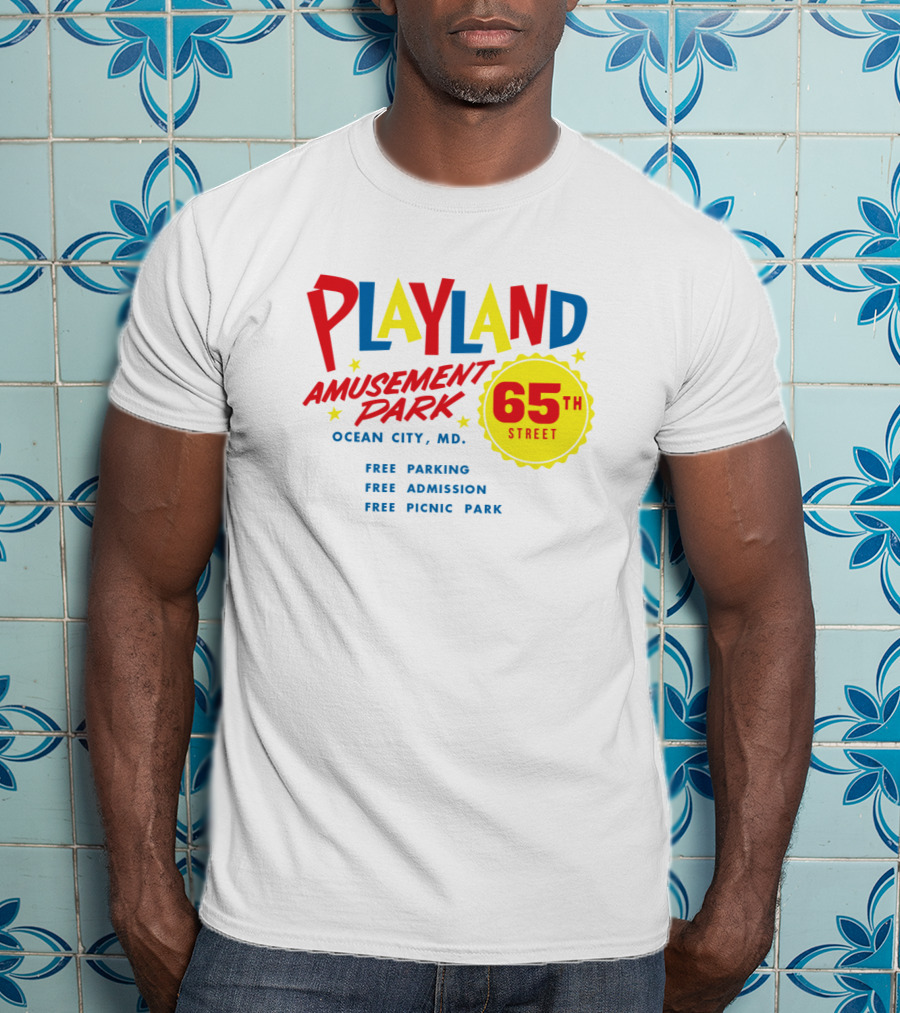 Playland Amusement Park 65th Street Ocean City MD Free Parking Admission Picnic Park T-Shirt