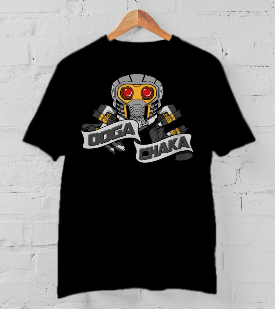 Ooga Chaka Guardians Of The Galaxy Star-Lord Helmet T-Shirt