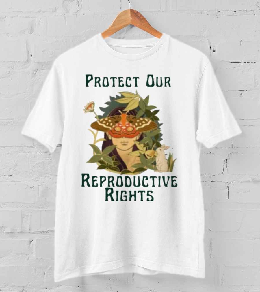 Protect Our Reproductive Rights Moth And Rabbit Nature Symbolism T-Shirt