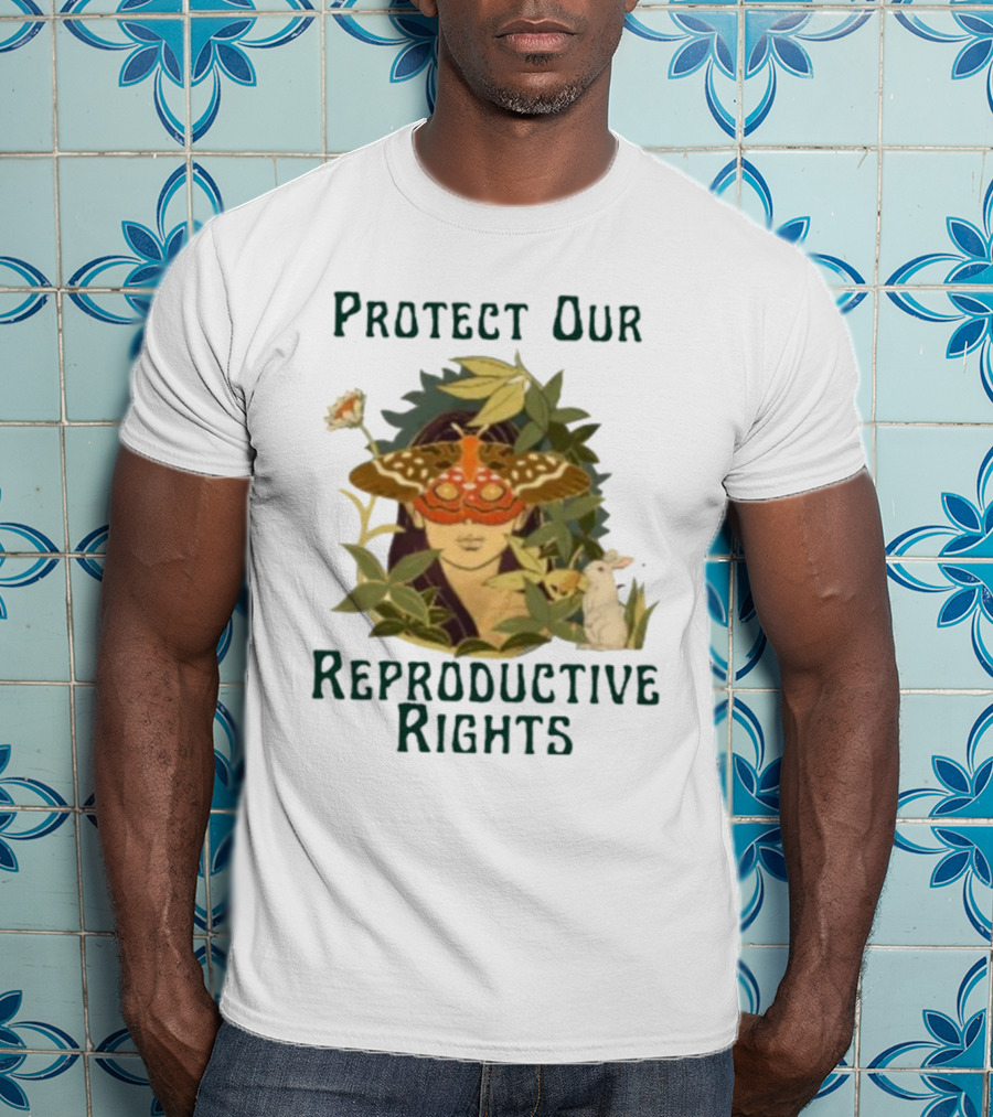Protect Our Reproductive Rights Moth And Rabbit Nature Symbolism T-Shirt