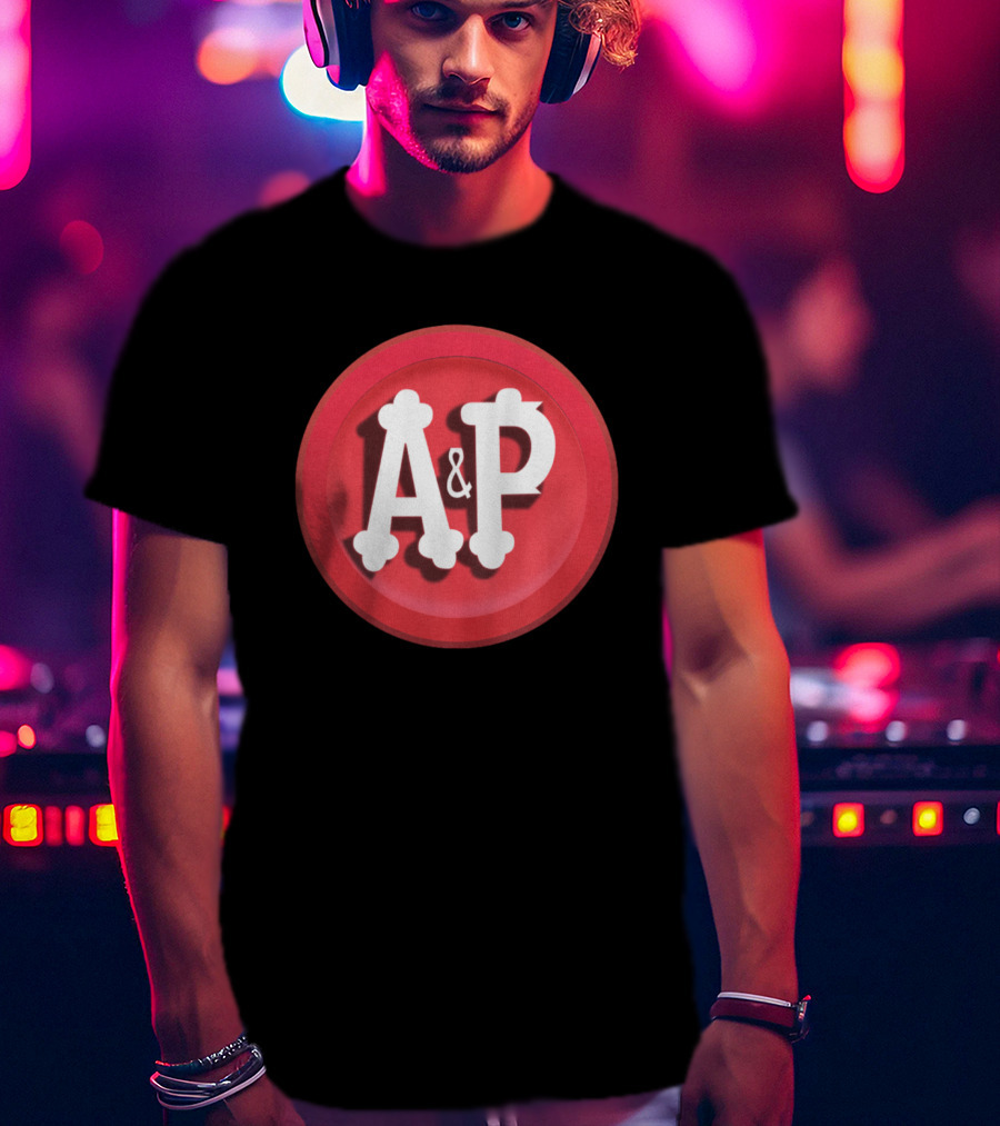A&P Grocery Stores Retro Red Circle Emblem T-Shirt