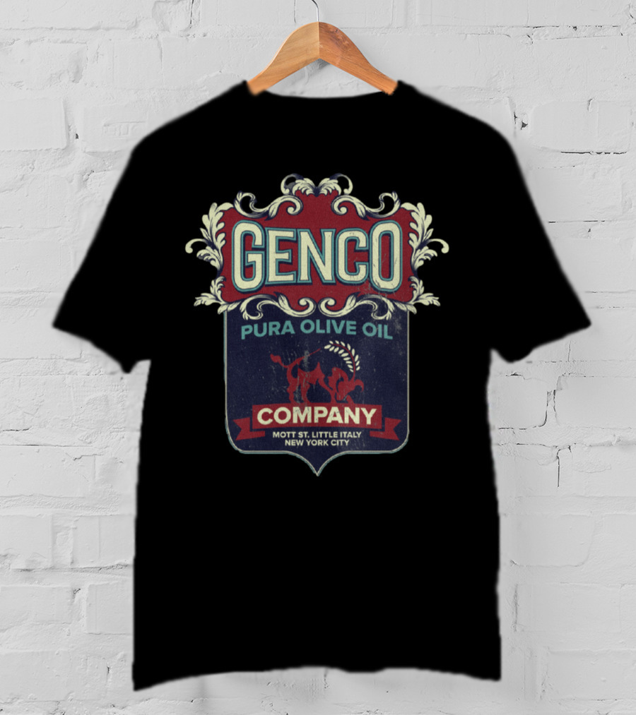 Genco Pura Olive Oil Company Mott St Little Italy New York City T-Shirt