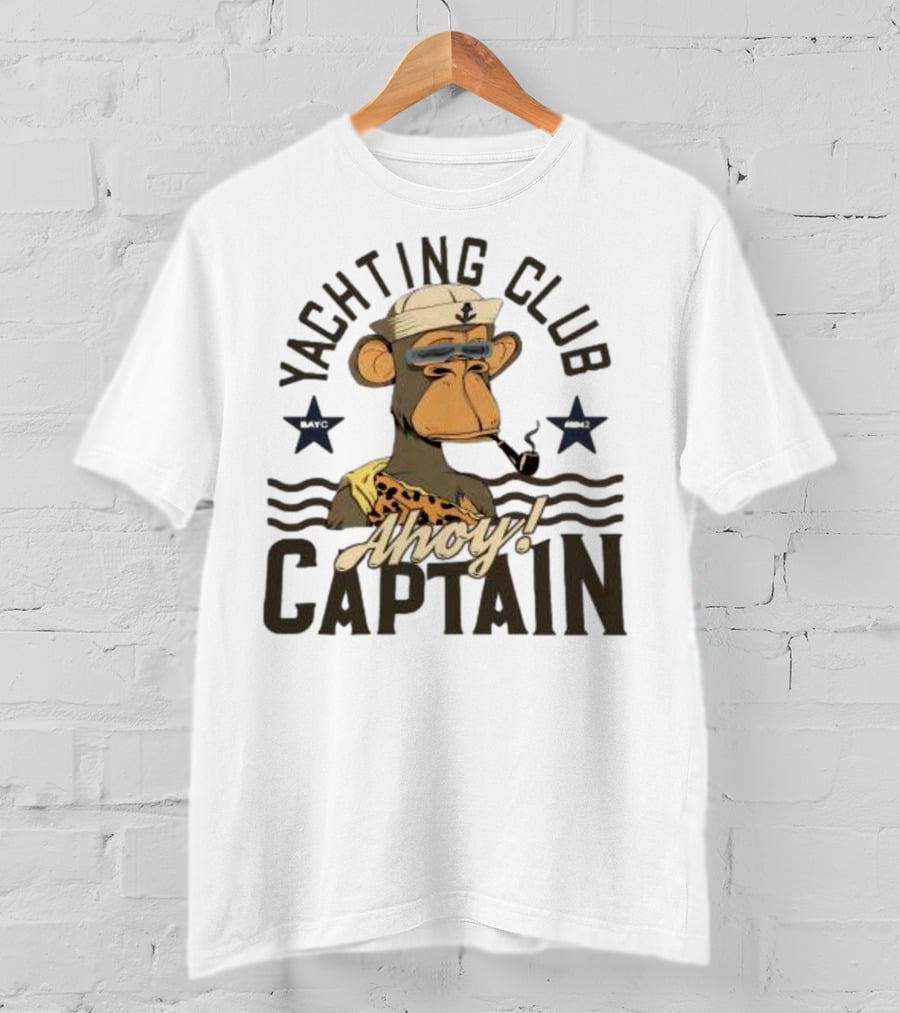 Yachting Club Ahoy Captain Monkey Moteefe T-Shirt