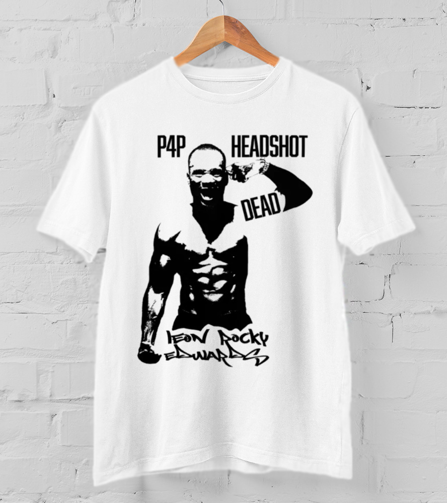 Leon Rocky Edwards P4p Headshot Dead Premium Heavyweight T-Shirt