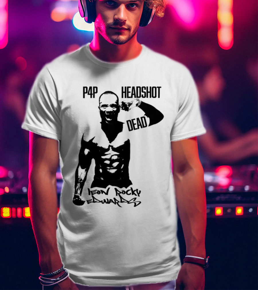 Leon Rocky Edwards P4p Headshot Dead Premium Heavyweight T-Shirt