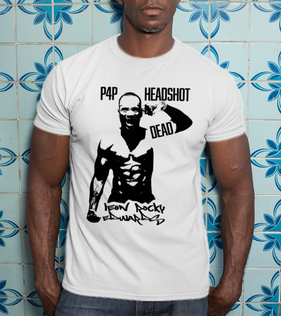 Leon Rocky Edwards P4p Headshot Dead Premium Heavyweight T-Shirt