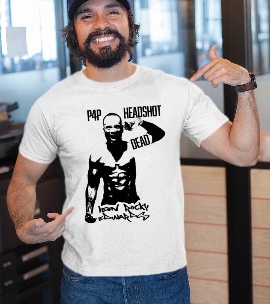Leon Rocky Edwards P4p Headshot Dead Premium Heavyweight T-Shirt