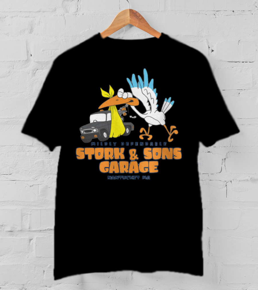 Mildly Dependable Stork And Sons Garage Pawtucket RI T-Shirt