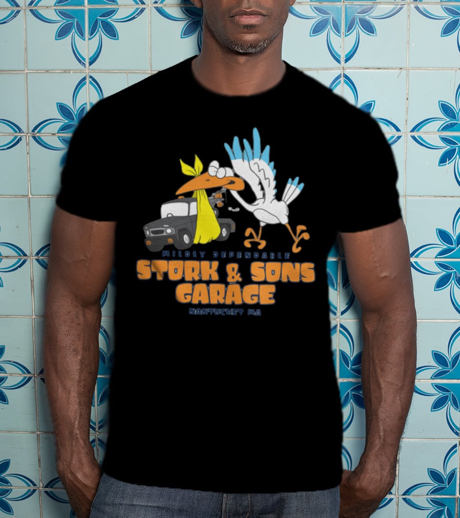 Mildly Dependable Stork And Sons Garage Pawtucket RI T-Shirt