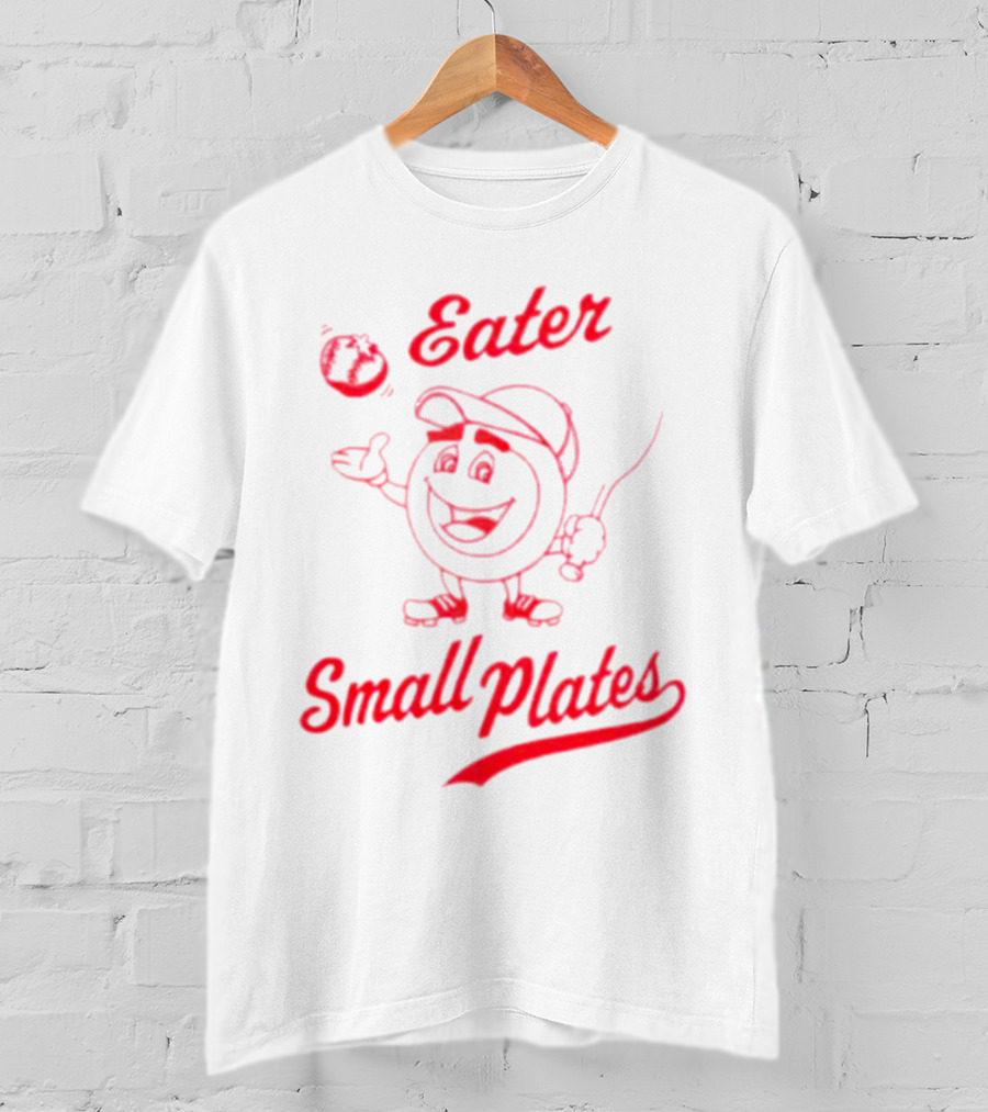 Eater Small Plates Baseball Character T-Shirt
