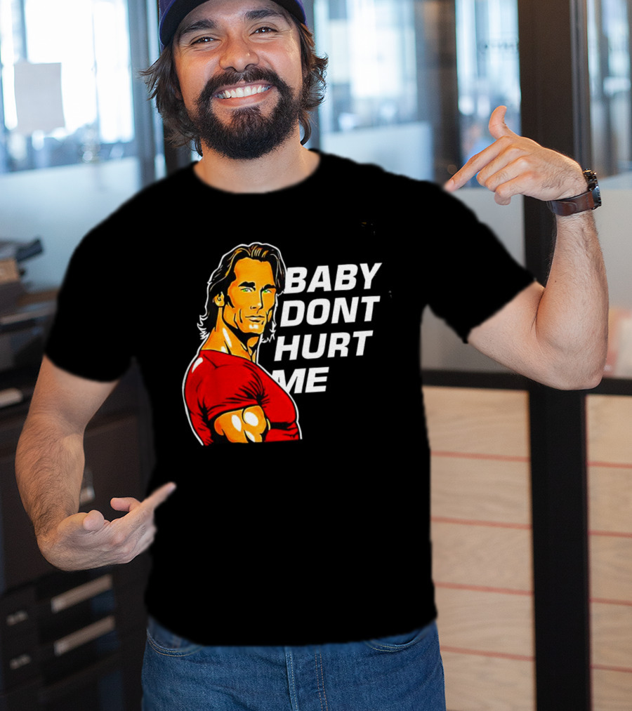 Mike O Hearn Baby Don't Hurt Me Cartoon Red Shirt Comic T-Shirt