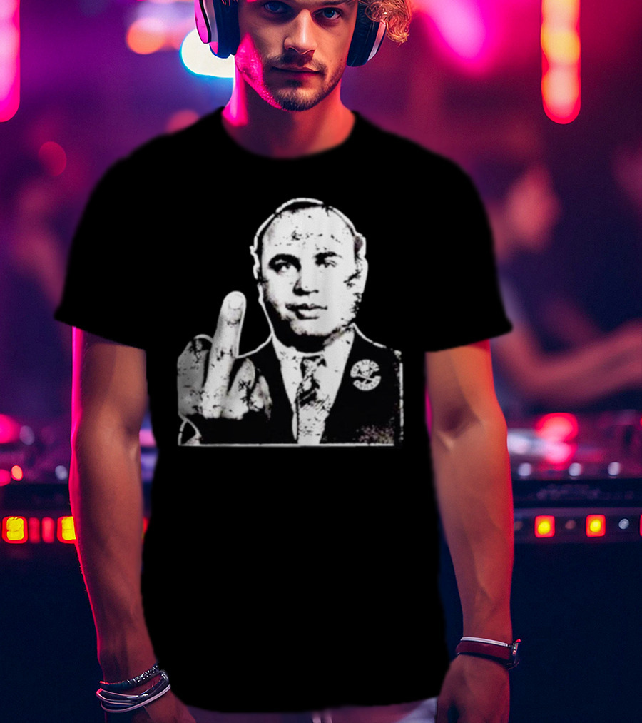 Al Capone Middle Finger Chicago Gangster The Alley T-Shirt