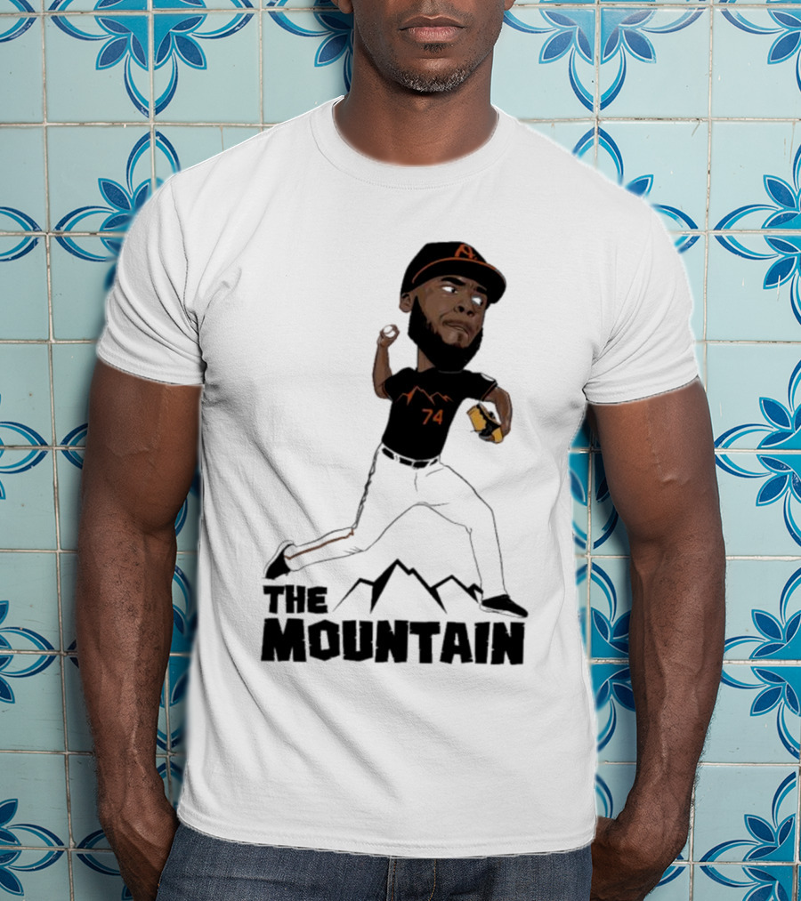 The Mountain Félix Bautista 74 Baltimore Orioles T-Shirt