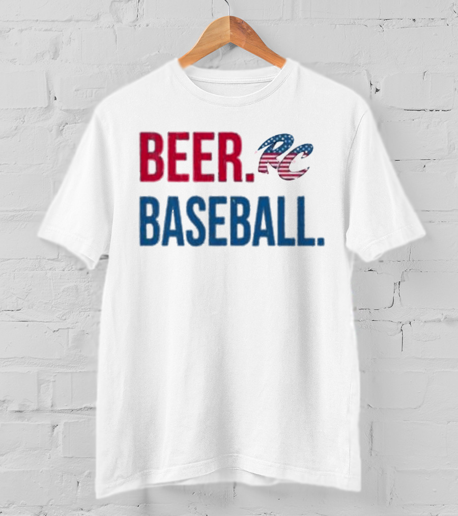 Beer RC Baseball Patriotic American Flag T-Shirt